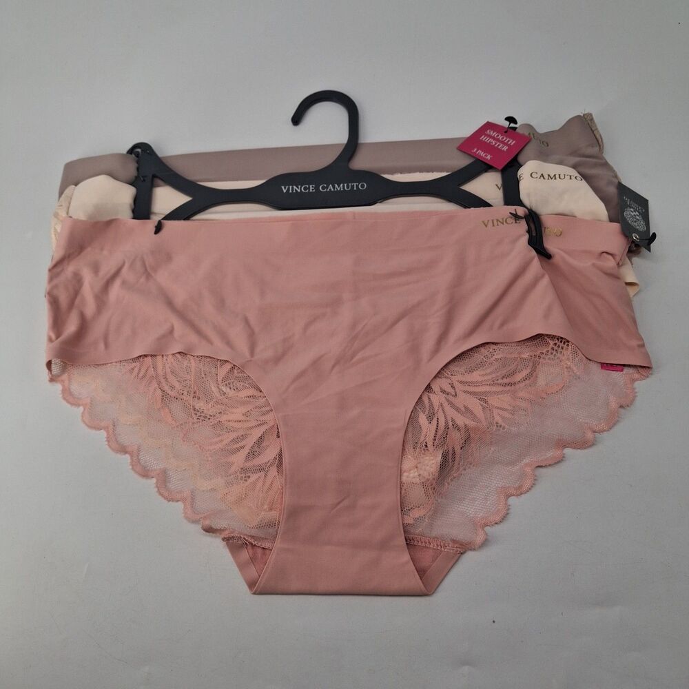 NEW Vince Camuto Lace Panties Women Medium 3 Pack Smooth Hipster